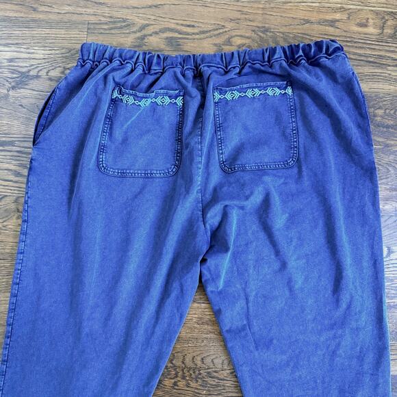 Sundance Faded Fields Floral Embroidered Joggers XXL Boho Cottagecore Floral - Picture 6 of 7